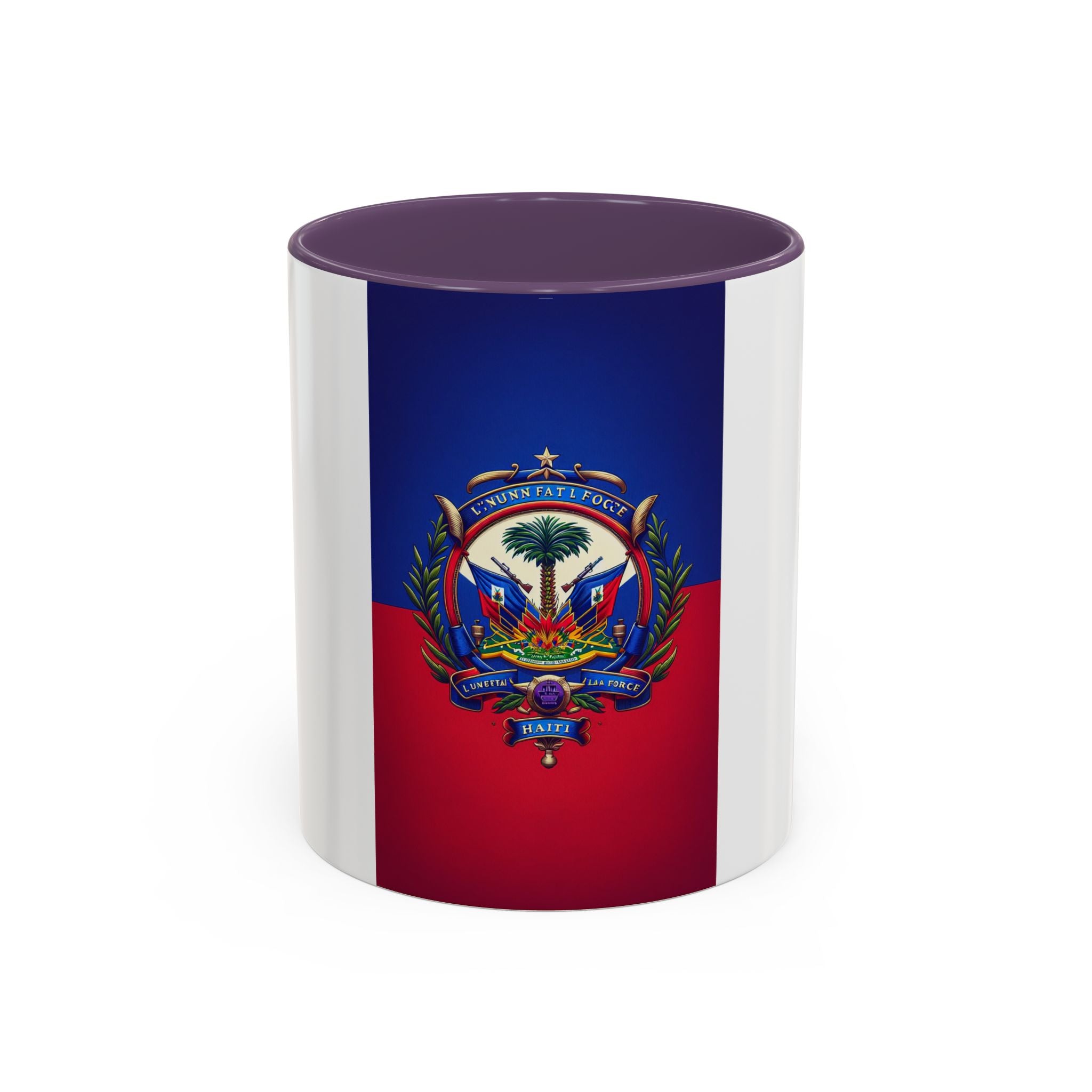 Haiti Flag Accent Coffee Mug — Haitian Coat of Arms 11/15oz