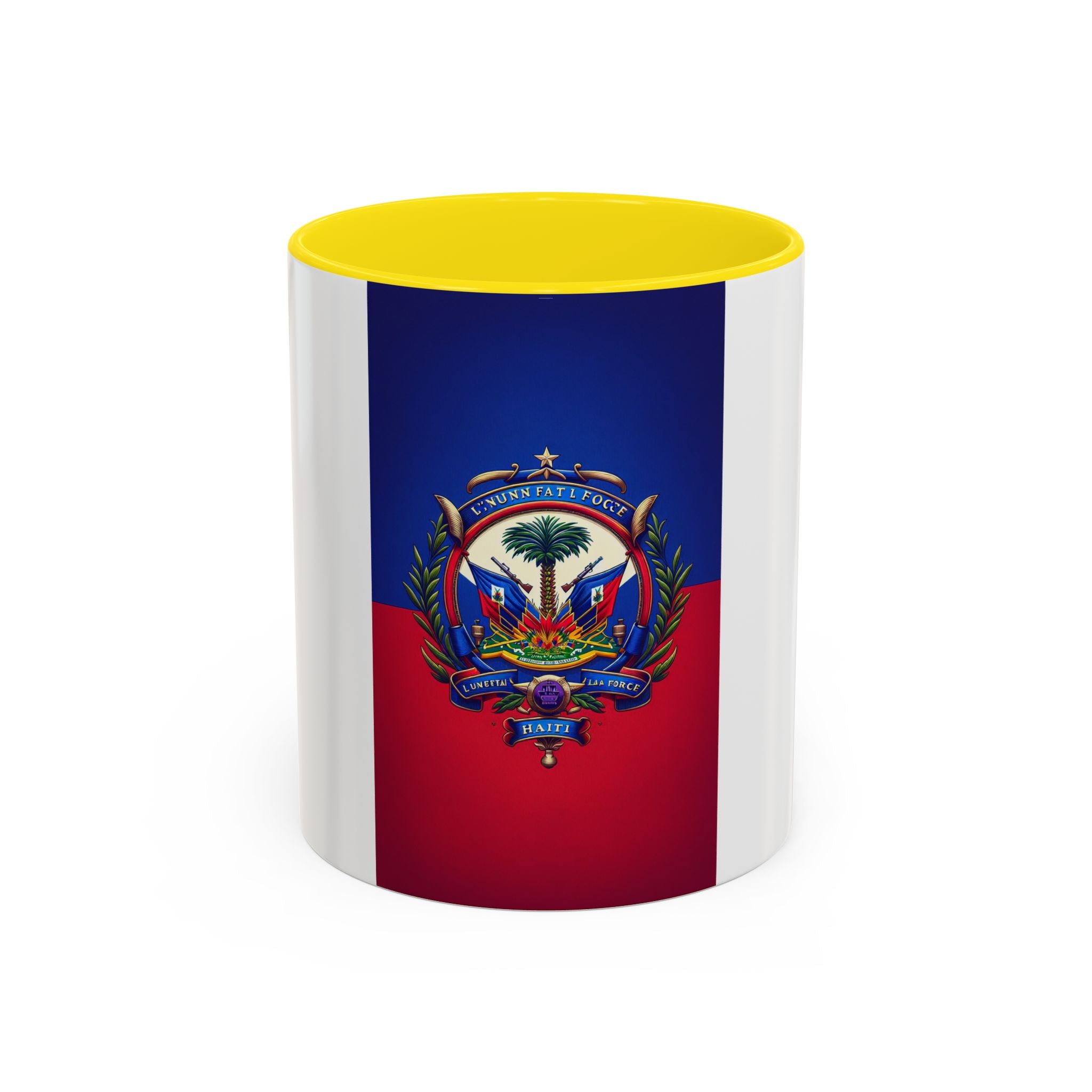 Haiti Flag Accent Coffee Mug — Haitian Coat of Arms 11/15oz